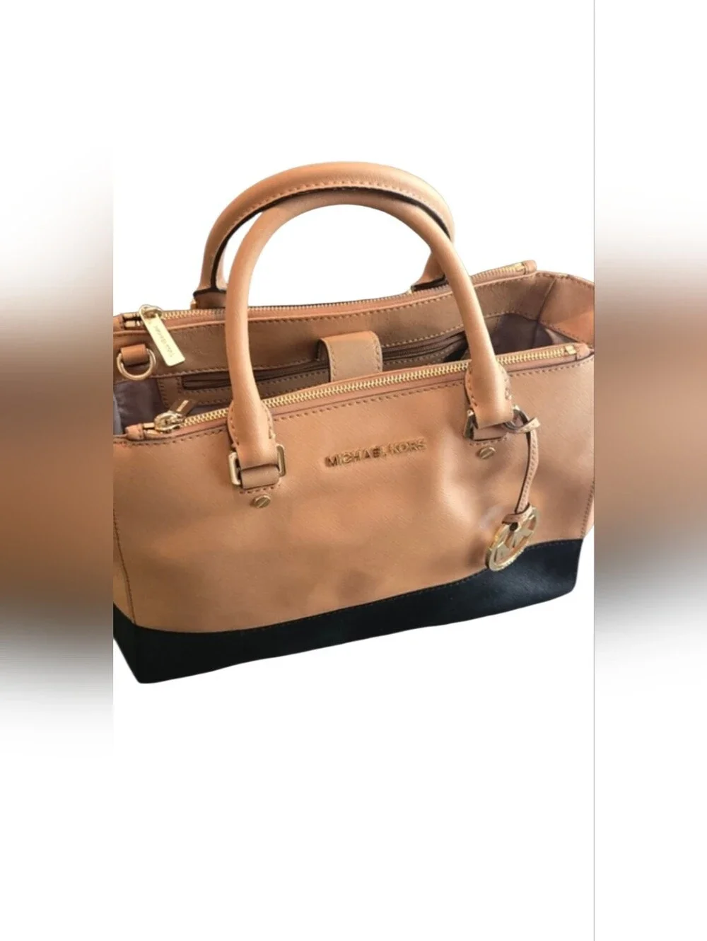 Michael Kors Tan and Black Women's Bag